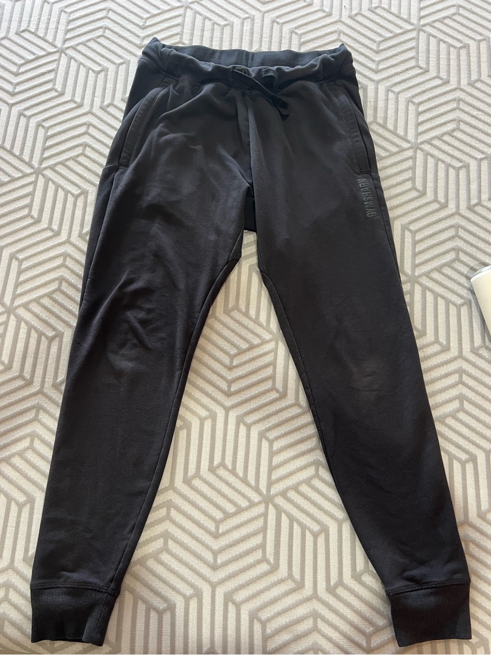 Men’s Gymshark Joggers, Black, Small, GUC